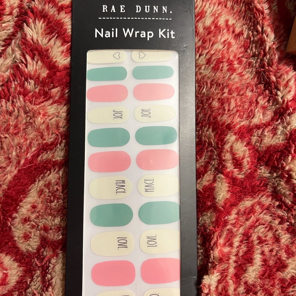 2/$20 Rae Dunn Nail Wraps PEACE HTF NWT